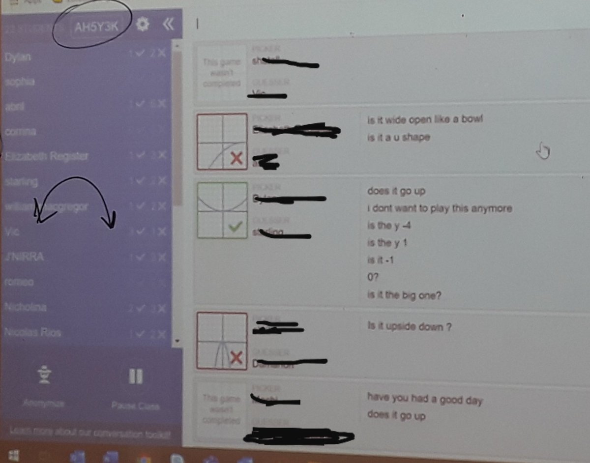 TheRealJJacks's tweet photo. The students really got into this @Desmos Polygraph Parabolas Activity. Way to go @DHS_Morning for facilitating a great discussion about the need for concise academic vocabulary and highlighting common questions and hinting at key features.@VCSMath @delandbulldogs https://t.co/L6HywF9kWu