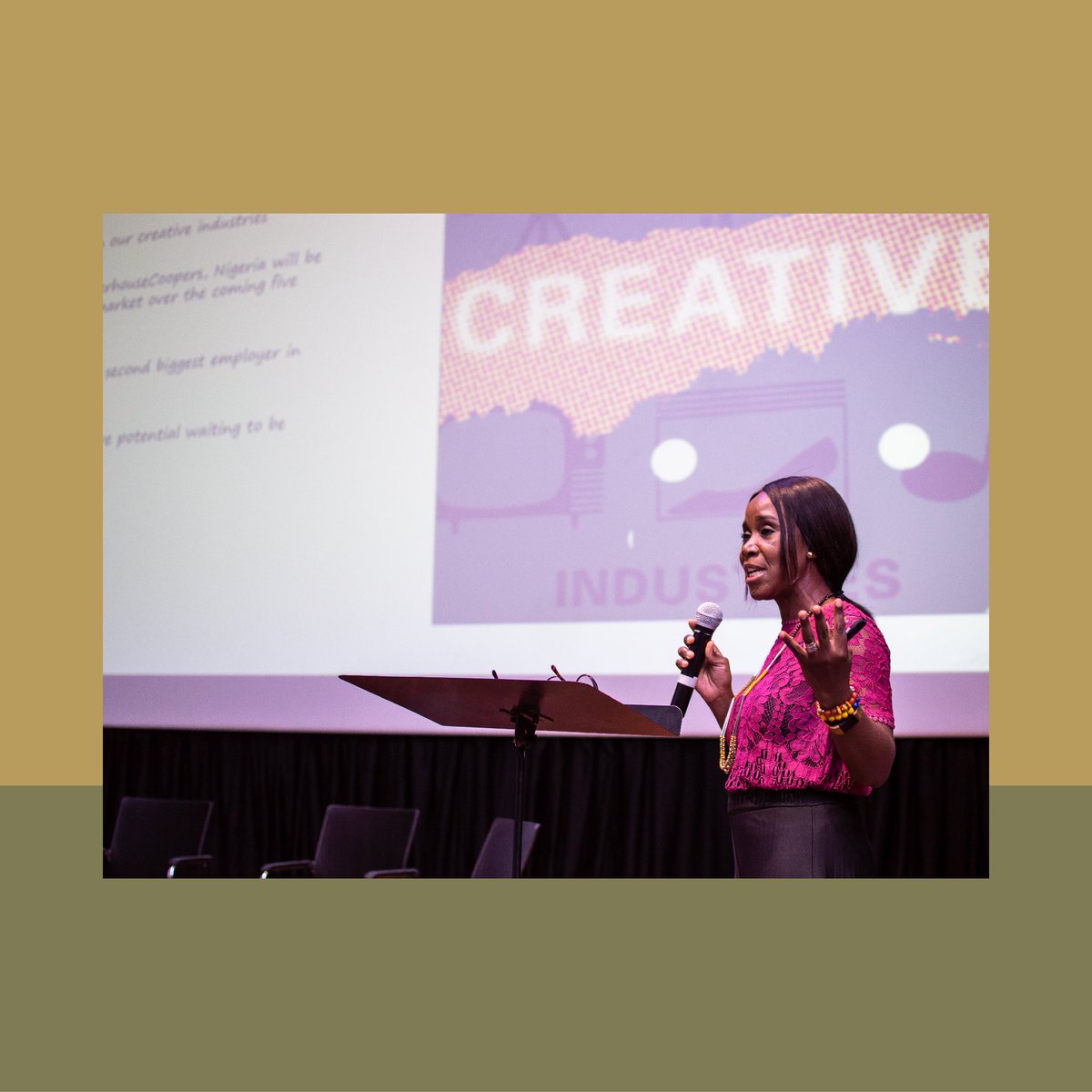 Odunayo Sanya, Executive Secretary, MTN Foundation presenting at POV5 - Funding for the Visual Arts: Public and Private Sector.
•
•
#pov5 #pointofview #fundingforvisualarts #artists #privatesector #publicsector #partnership #collaboration