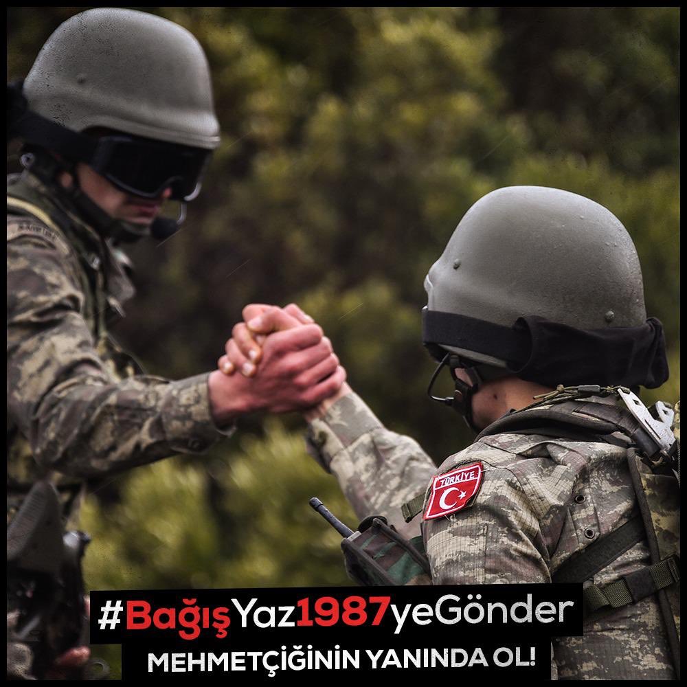 Gücümüze güç katmak için Millet Ordu Ele Ele.  #BağışYaz1987yeGönder
