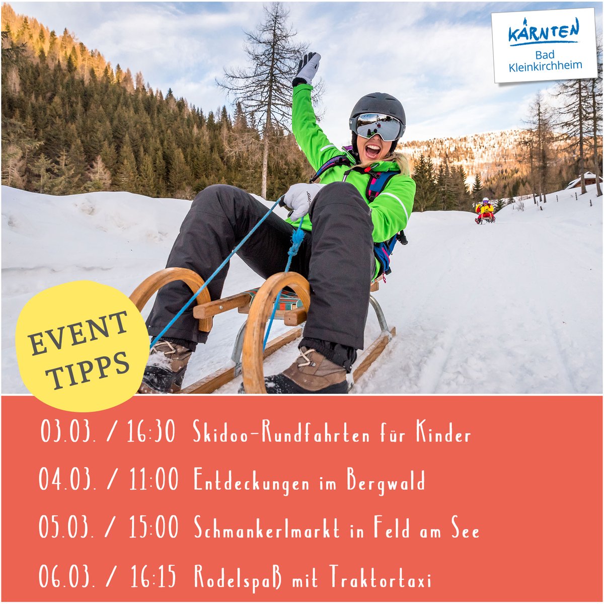 ✨ Unsere EVENT TIPPS für diese Woche in der Region #BadKleinkirchheim. Alle weiteren Veranstaltungen findet ihr hier: ➡️➡️ bit.ly/EventsBKK