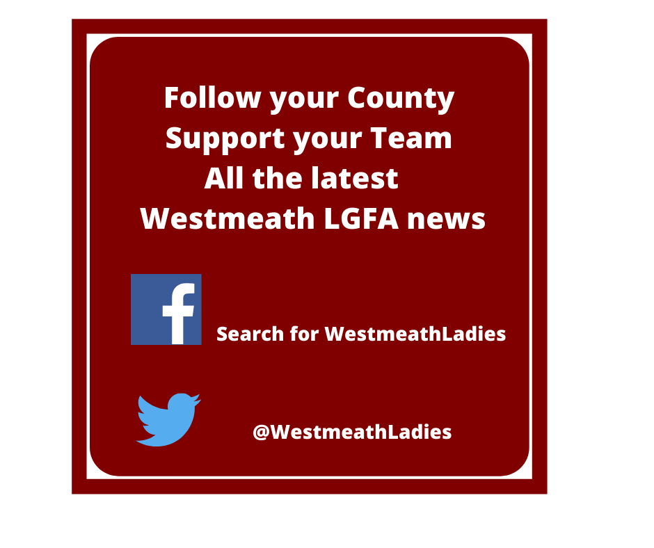 WestmeathLadies's tweet photo. Hi - Westmeath LGFA supporters are brilliant- at this time of the year we remind everyone how important out Facebook and Twitter accounts are-
So please like, share and join if you haven't already - https://t.co/A1AUdsVN8m