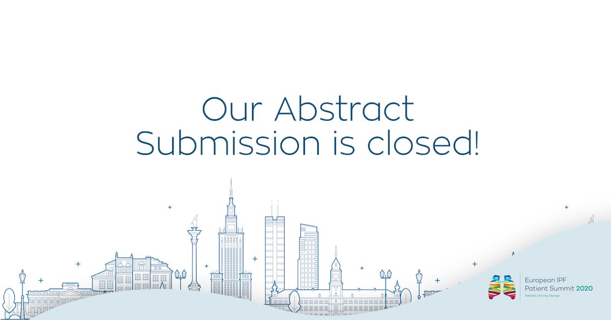 EU_IPFF's tweet photo. Thank you for submitting such great #abstracts – the submission has now been closed! We look forward to seeing the posters in Warsaw at the #IPFSummit2020 https://t.co/rL66OpESzH