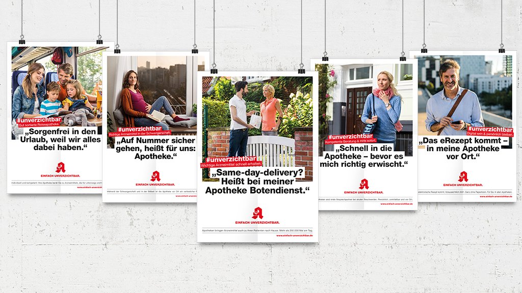 Ab heute können ApothekerInnen insgesamt 5 neue Plakatmotive und 4 Postkartenmotive unserer #unverzichtbar Kampagne bestellen. Außerdem können Sie ein Nachwuchspaket anfordern, um für die Berufe in der #Apotheke zu werben. Hier geht es: apothekenkampagne.de/login