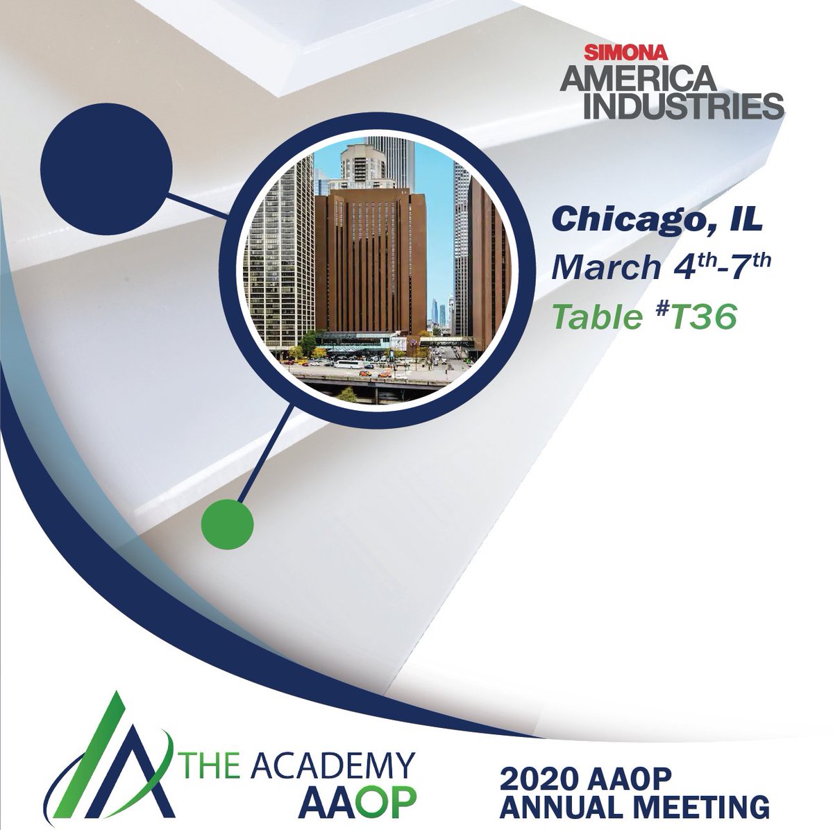 simonaamerica's tweet photo. Visit our team at the @AcademyofOandP Annual Meeting in Chicago this week! We'll be set up at Table #T36.
#AAOP2020 #chicago #whySAI https://t.co/HS67Ngv9nL