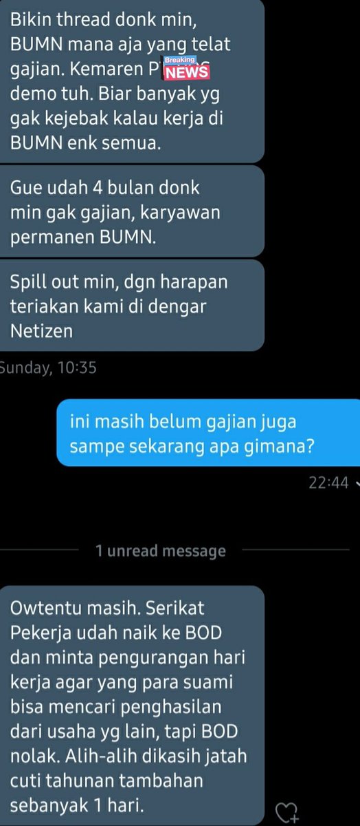 hrdbacot's tweet photo. Valid gak nih? BUMN mana lagi yang mengalami hal ini? Yuk spill wahai netizen, kita butuh kegaduhan... https://t.co/t1bVI2mWoy