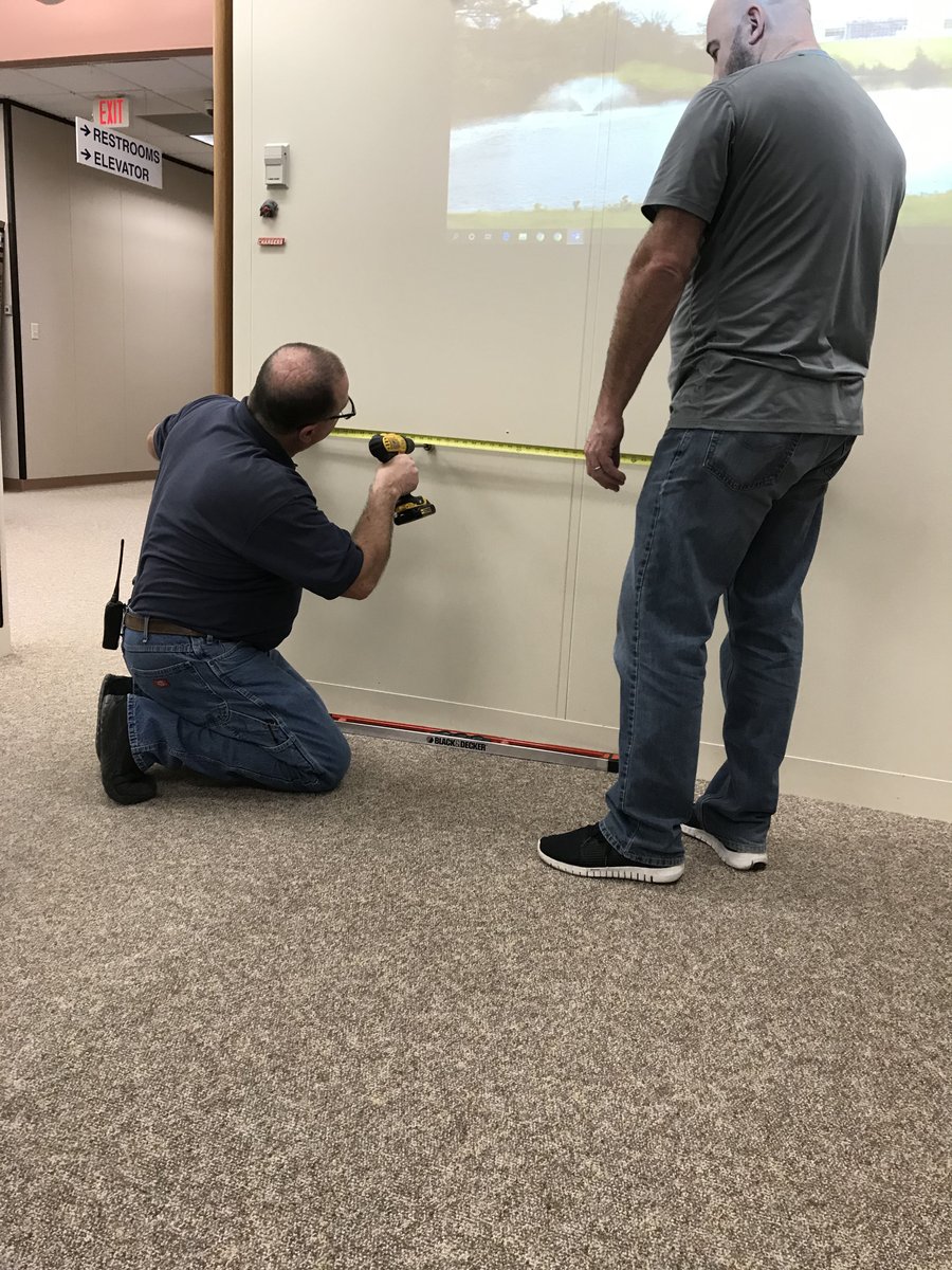 sandburglibrary's tweet photo. This episode of Bromance in the USA is brought to you by the #SandburgLibrary Makerspace! Huge shoutout of gratitude to Maintenance and IT staff for spending their Friday morning updating our Makerspace! We truly appreciate you! #makerspaceupdate https://t.co/elnMQ2kNuD