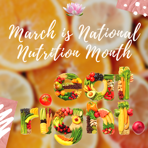 LotusFamHealth's tweet photo. The month of March is all about nutrition and health! This month focuses on making wise food choices and developing physical activity habits. We recommend at least 30 minutes of exercise everyday and incorporating fresh fruits and vegetables to your diet. https://t.co/VO52rfo24a