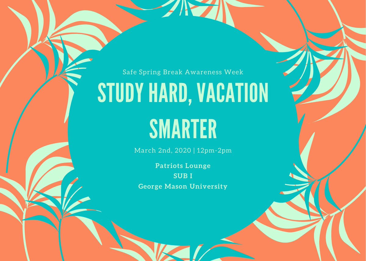 BBarrettPR's tweet image. Don’t forget to check out Study Hard, Vacation Smarter in the Patriots Lounge, Sub 1 from 12-2 today! #MimsPR #SSBAW