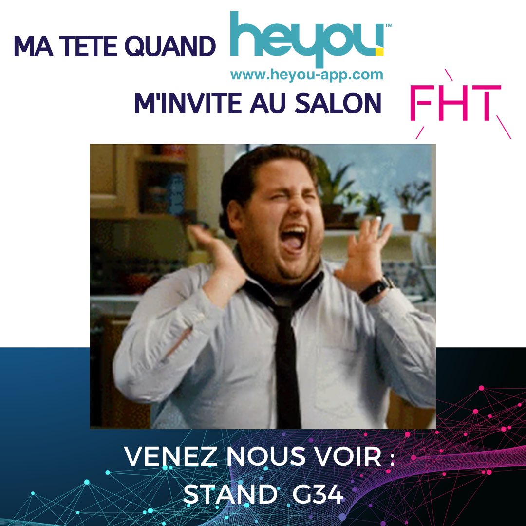 Heyou_app's tweet photo. Hôteliers, restaurateurs,  
Ne manquez pas la quatrième édition du salon @FoodHotelTech à Paris - 16 &amp; 17 mars : 25 Conférences, 250 exposants,1 village startup et plein d'autres surprises !
Nous vous offrons votre badge -> https://t.co/maNifDb13H #FoodHotelTech #FHT https://t.co/2Io11zvVv6