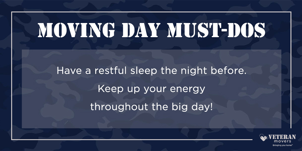 Maintain a high energy level from early in the morning till late in the evening or night.
#VeteranMovers #Movingtips

Request a quote: hubs.ly/H0ngdb00