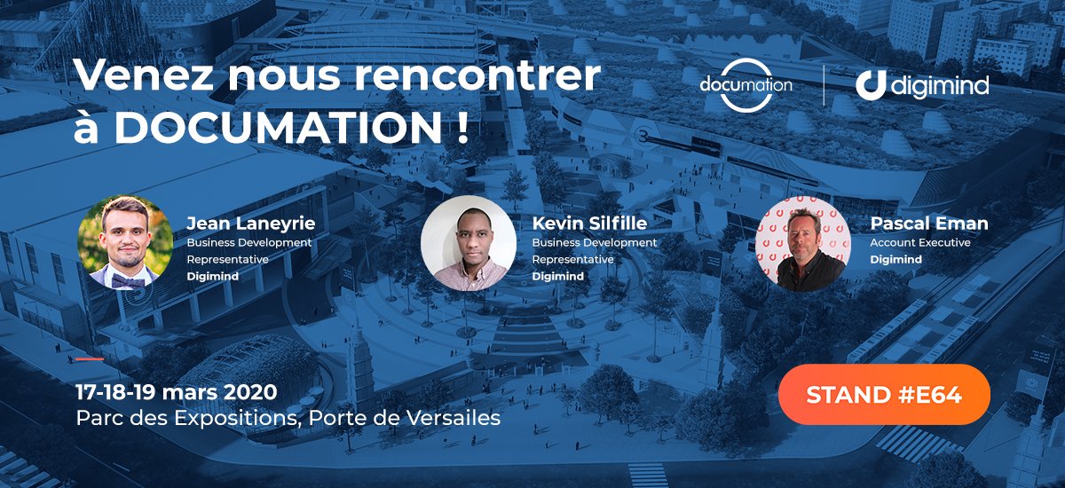 👉Digimind est de retour à <a href="/iexpo/">i-expo</a> @documation2020 digimind.co/32GHl2p  ⚠️REPORT aux 26*-27-28 mai. Stand #E64 pour discuter #veille stratégique et social media listening. Vous pourrez également échanger avec nous lors de nos prises de parole digimind.co/393DCyd