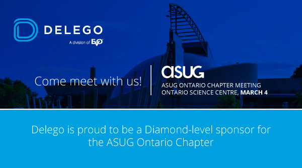 Delego's tweet photo. We look forward to seeing you at the @ASUG_Ontario meeting on March 4. Come meet with us and let's chat about your #paymentintegration challenges. Delego can help.

Register: https://t.co/4qeJnHr7En

#SAP #payments #ASUGOntario #ASUG #intelligententerprise https://t.co/SZgeJFraKt
