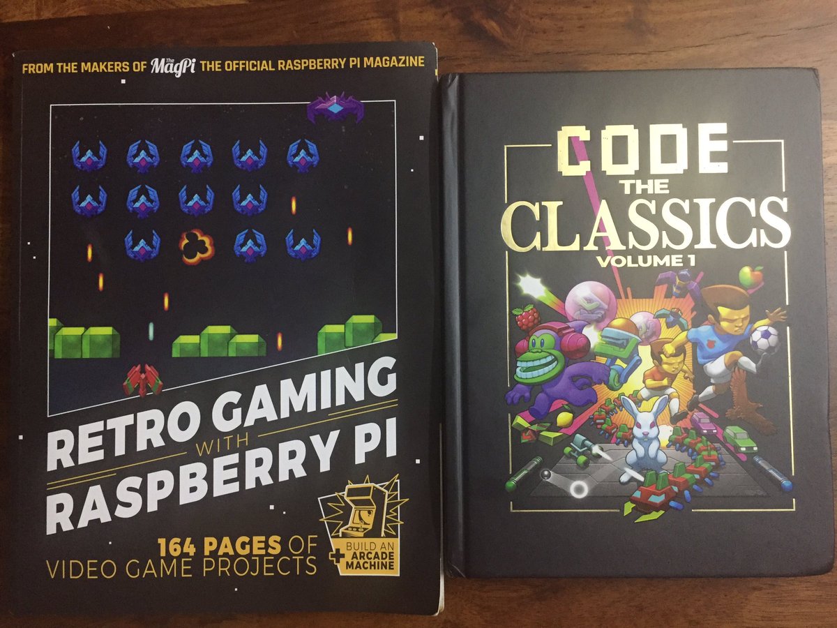 videogames_v's tweet photo. Picked up these books since I’m a sucker for retro games. Initially I’d thought of typing in the programs in python as in the books, but I realised this will be a good way to improve my #godotengine skills. So I’m going to write the games in gdscript! #typein #videogames https://t.co/HdxfCWDC6f