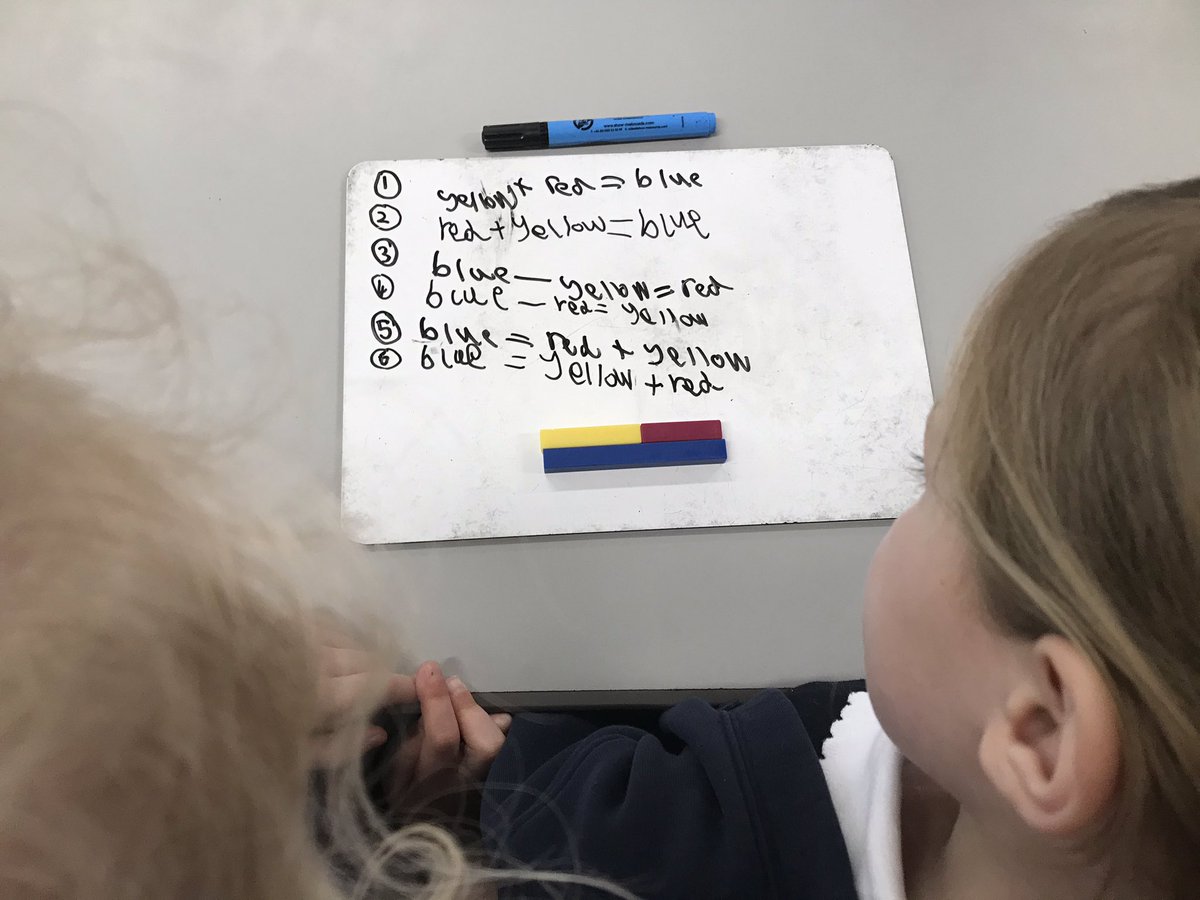 DanesfieldY2's tweet photo. Using cuisenaire rods to understand bar models can represent calculations #crazycalculations #mathsmodels @DanesfieldY2 @DanesfieldSchl https://t.co/PxuuokxFLX