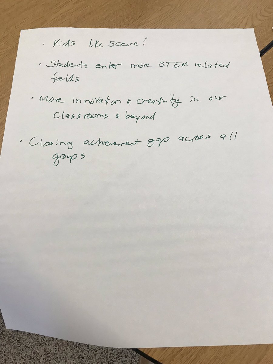 csatsKathyHill's tweet photo. Visioning new #PASciStandards - crucial elements and desired long term impacts! #STEMinPA @pennstateCSATS @enginecentralpa @QuercusPrinus https://t.co/FG6Bg01H1m