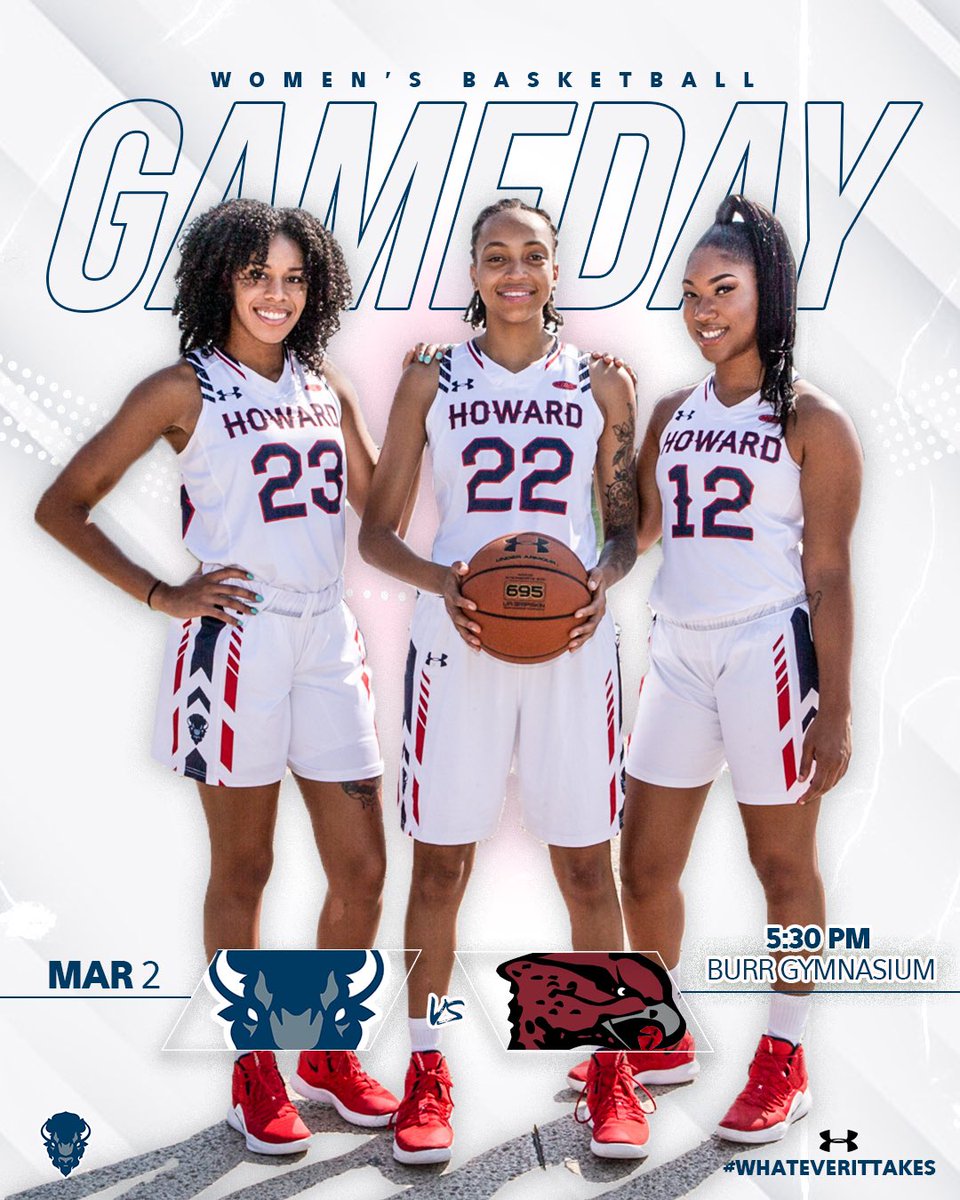 HUBisonSports's tweet photo. GAMEDAY! @HowardBison_WBB returns home to face @ESHawksWBB inside The Burr! Tip-off is set for 5:30 p.m.! Go Bison! 🔵🔴🏀 #BleedBlue #WhateverItTakes #MEACWBB https://t.co/5AYVzItiRR