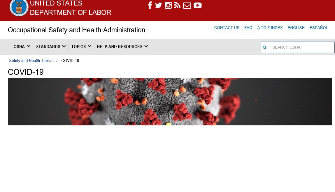 NewEnglandWISE's tweet photo. Have you been to OSHA’s page for protecting your workplace against the Corona virus? Check out the link below for their information https://t.co/1JJT2rQX2e https://t.co/PQTIWPwBbo