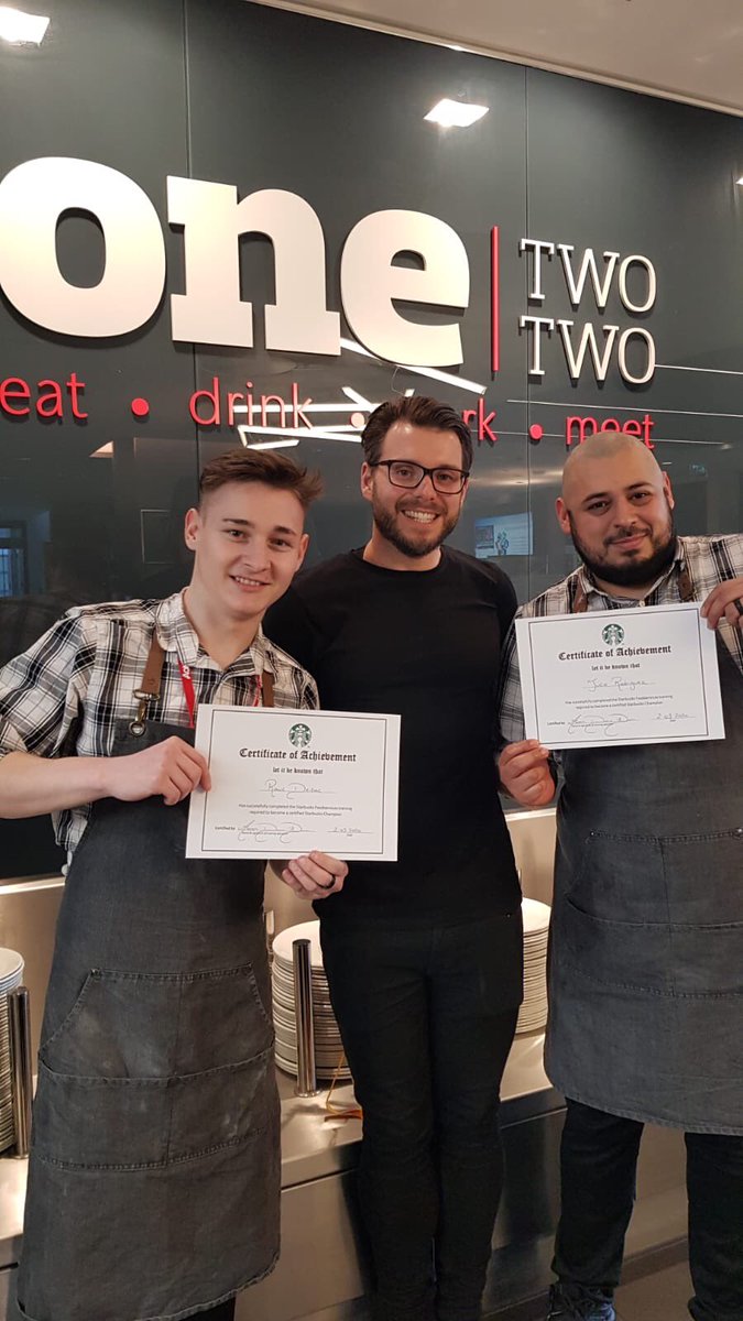 Angela_Giugiu's tweet photo. Congratulations to my guys  for completed the Starbucks Champion Training &amp; thank you to Aaron Dutt our Lovely Trainer ⁦@StarbucksUK⁩ ⁦@RA_Food⁩ https://t.co/JLmVkg4mB2