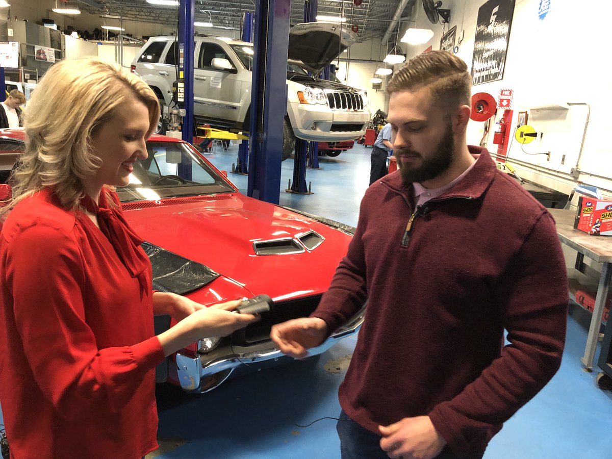 BlueRidgeCC's tweet photo. Today @LBRIGMAN_WLOS with @WLOS_13 was on campus interviewing our Automotive Department about the increasing need for trained automotive professionals like those our programs create! #StateOfOurRoads #Automotive #EducationElevated https://t.co/YTrYV8tqi8