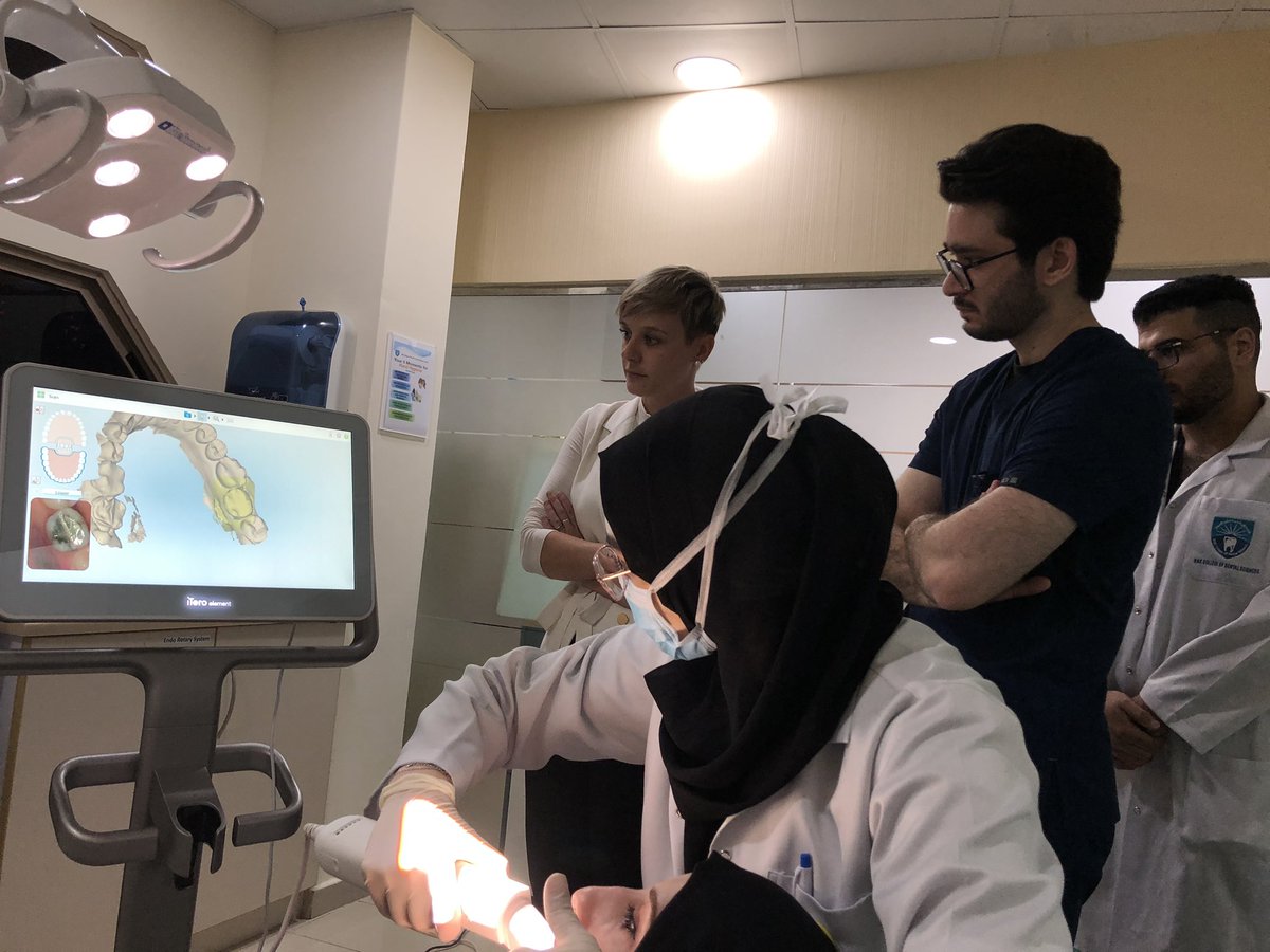 Hudaorthodontic's tweet photo. For the first time ever, our intern doctors used itero scanner to evaluate and plan Invisalign orthodontic treatment and to simulate the treatment outcome #orthodontics #orthodontists #dentist #dentistry #invisalign #invisaligngcc #تقويم_اسنان #انفزيلاين #إنفزيلاين #رأس_الخيمة https://t.co/deyerPwcst
