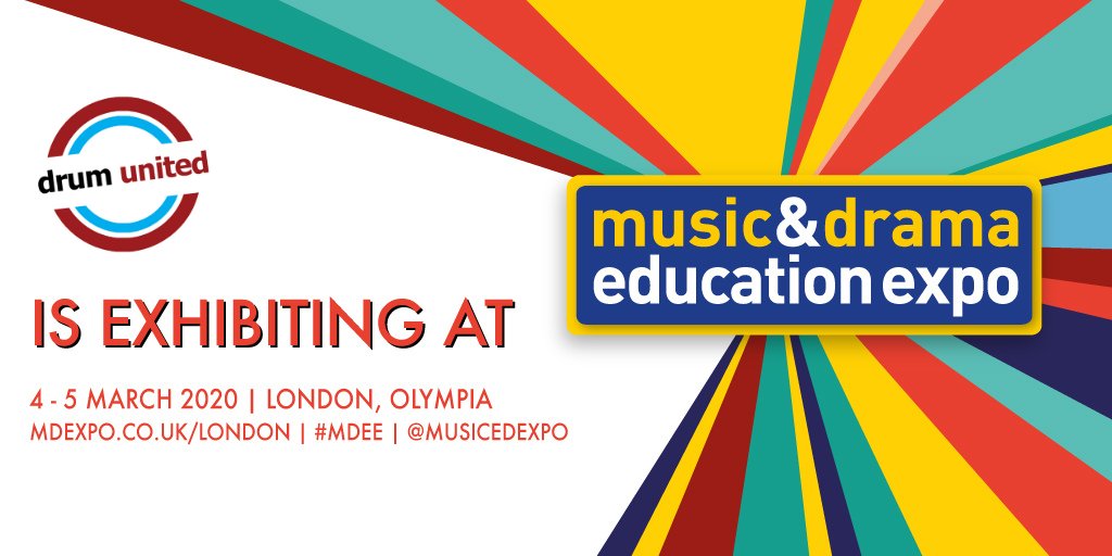 MusicEdExpo's tweet photo. Meet Drum United at #MDEE London this week. They'll be on stand M14. @drumunited https://t.co/UP6DxVkY7j