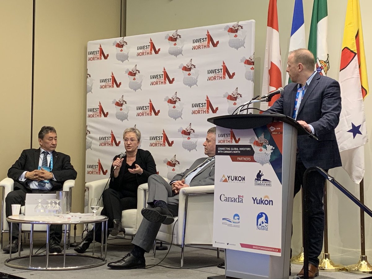 TomHoefer's tweet photo. NWT Deputy Minister of mines Pam Strand backs up Minister’s invitation with all the right reasons to come explore and invest in the NWT. https://t.co/PBfDdNx7ji