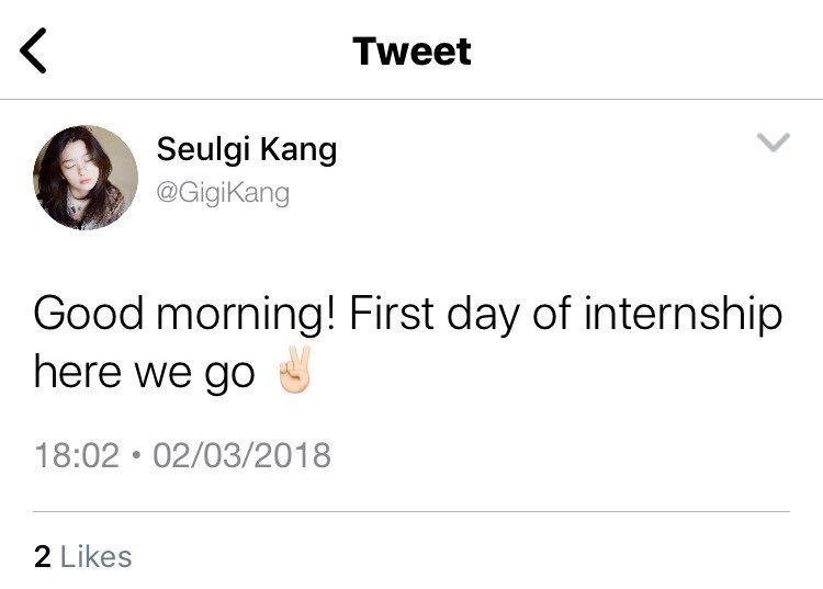 1. First day of internship & she misses someone #JaegiAU  #GotVelvet