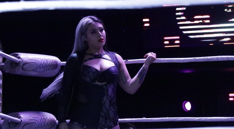 IAmCam8404's tweet photo. We are all her minions now! @_vipress looks to shake up @WWNSHINE. #SerpentOfEvil #SHINE65
Photo: @IAmCam8404 ๐ธ https://t.co/URSfTnbL0n