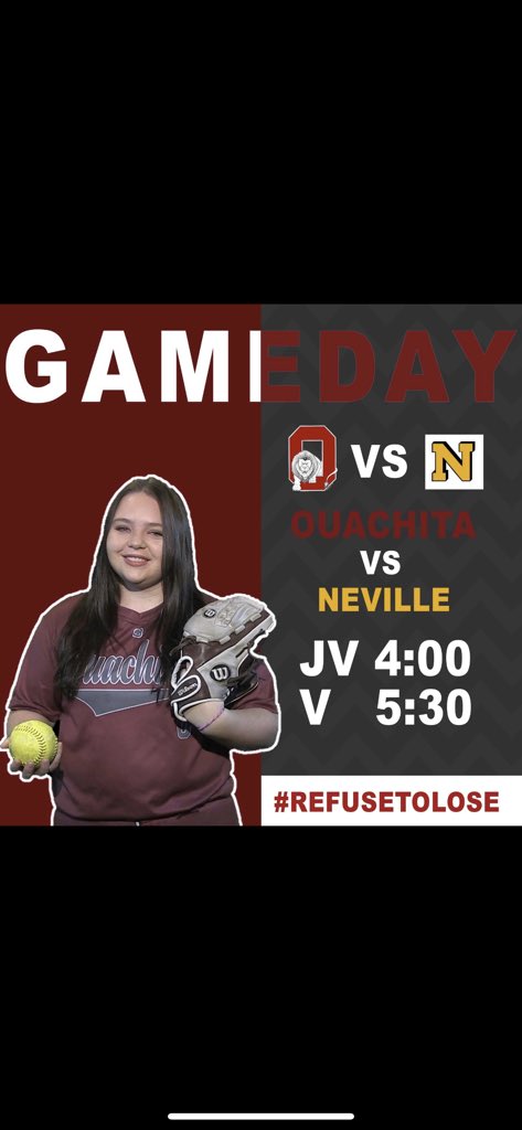 ladyleos19's tweet photo. It’s game day!! The Lady Lions will host the Neville Tigers tonight with JV starting 4 and V after at 5:30!  #refusetolose #HW https://t.co/yKd84npLia