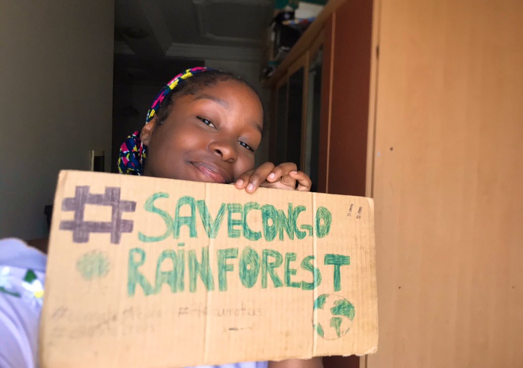 19) Maureen Damen,  @damenmaureen15, aged 16, is a striker from Senegal and also strikes to  #SaveCongoRainforest!