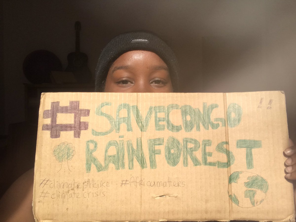 19) Maureen Damen,  @damenmaureen15, aged 16, is a striker from Senegal and also strikes to  #SaveCongoRainforest!