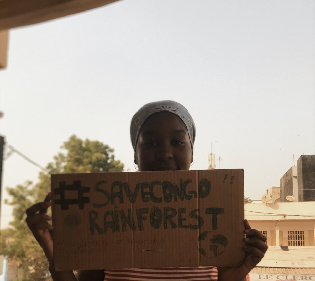 19) Maureen Damen,  @damenmaureen15, aged 16, is a striker from Senegal and also strikes to  #SaveCongoRainforest!