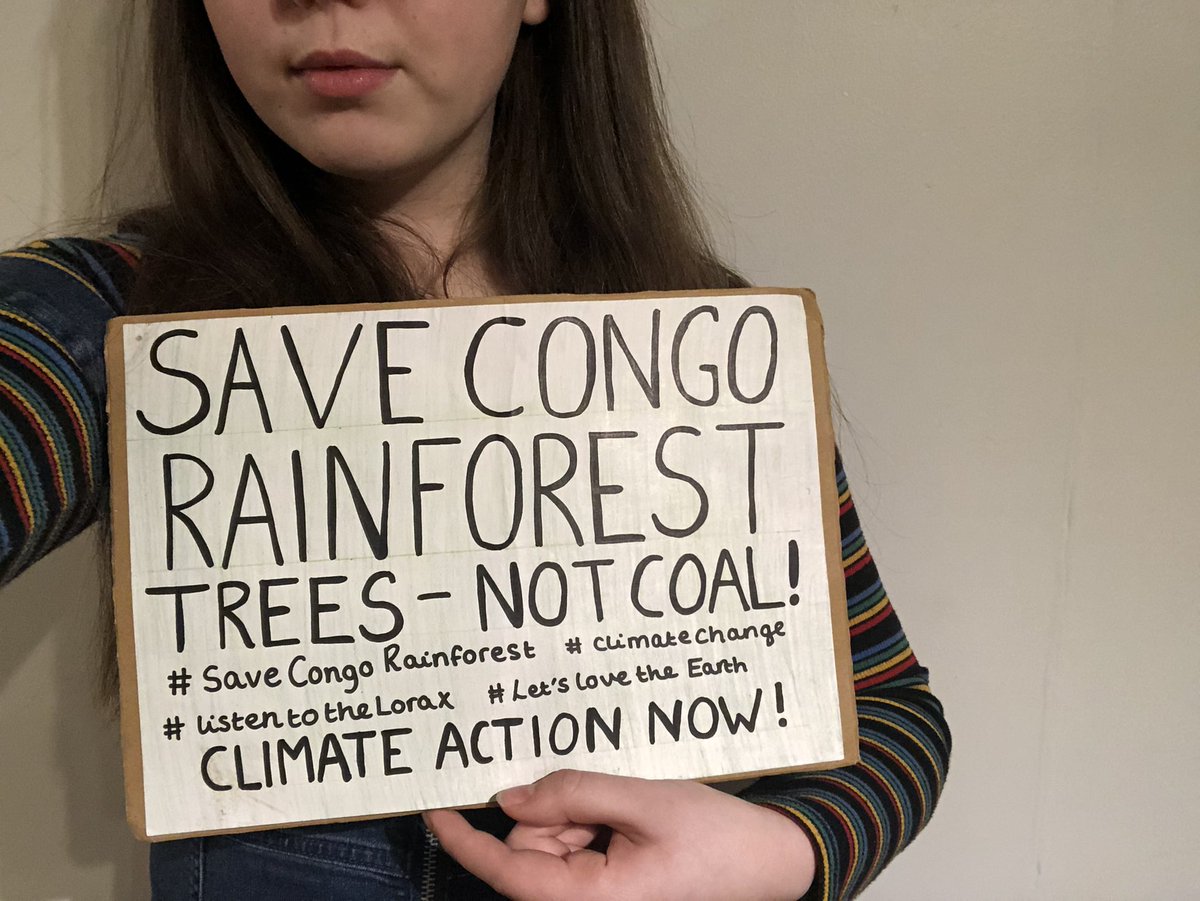 20) Lucy,  @lucylikestrees_, aged 15, is an English  #SaveCongoRainforest striker!