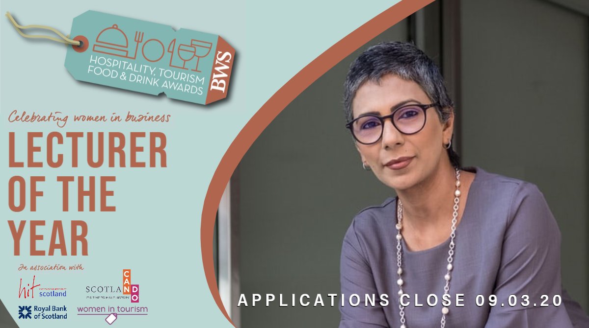 bws_sco's tweet image. A week today until applications close for the #BWSAwards - Women in #Hospitality, #Tourism, #Food &amp;amp; #Drink

Do you know of an outstanding female lecturer in further or higher education who inspires those who she teaches? 

Apply/Nominate or Share: bwsltd.co.uk/event/hospital…