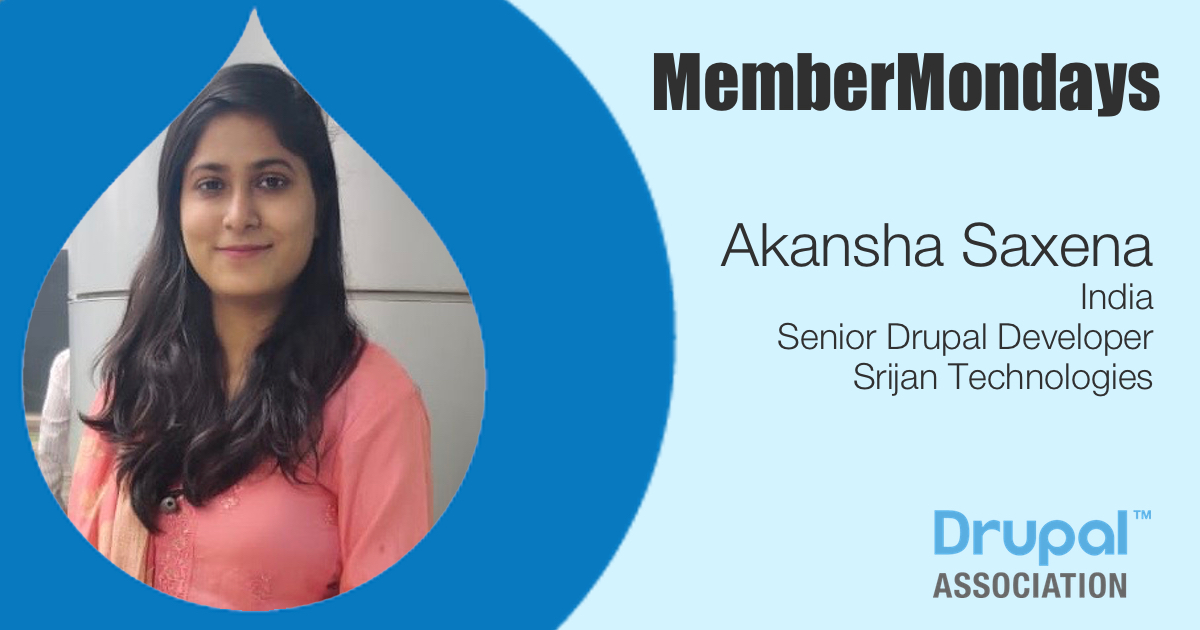 She contributes in many ways: from volunteering at <a href="/DrupalCampDelhi/">DrupalCamp Delhi</a> organizing meetups, and presenting at <a href="/drupalChennai/">Drupal Chennai</a> to making modules and themes. Now <a href="/saxenaakansa30/">Akansha Saxena</a> is working on a module that will integrate with the AWS Cloudwatch service. #MemberMondays
