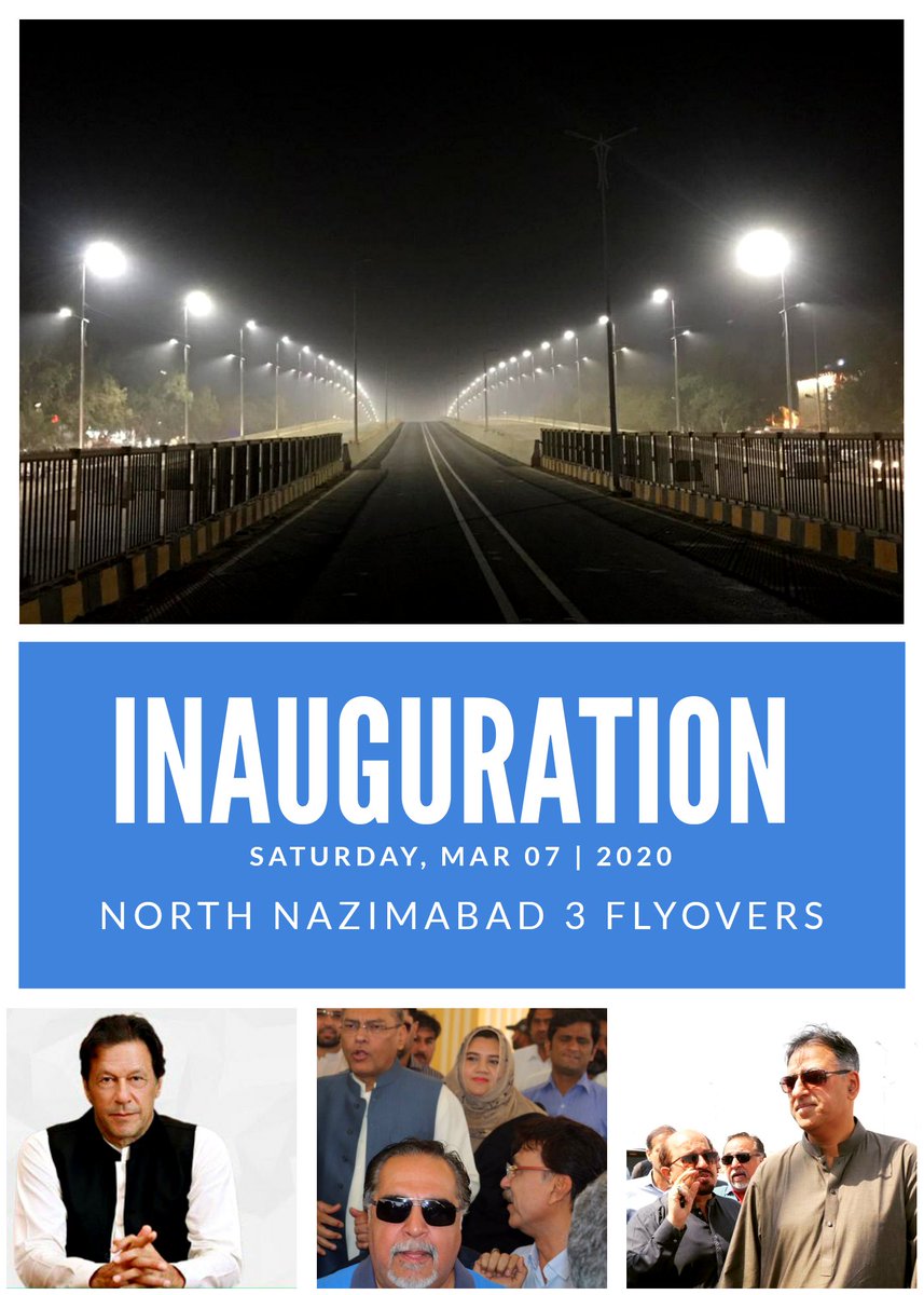imran_sidra's tweet image. 3 Flyovers in North Nazimabad Karachi will be inaugurated by PM @ImranKhanPTI on Saturday, 7th March 2020

#KarachiKaKaptaan #Sidcl #KarachiProjects