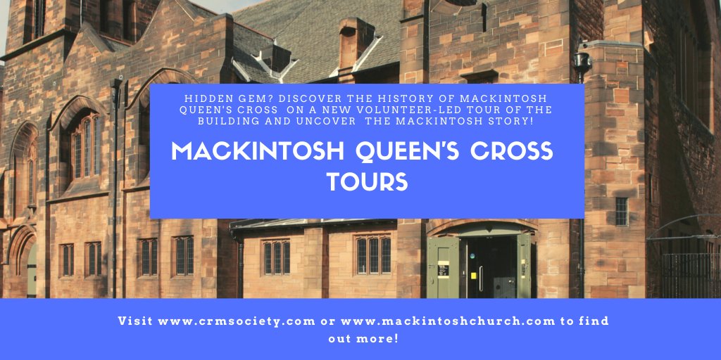 New internal tours of MQC by our brilliant volunteers launch on 23rd March and will run most Mondays (additional dates tbc). Learn about the building &amp; Mackintosh Story! Tickets £5 and bookable on eventbrite: bit.ly/2PFlT8u 

#mackintosh #tours #heritage #glasgow