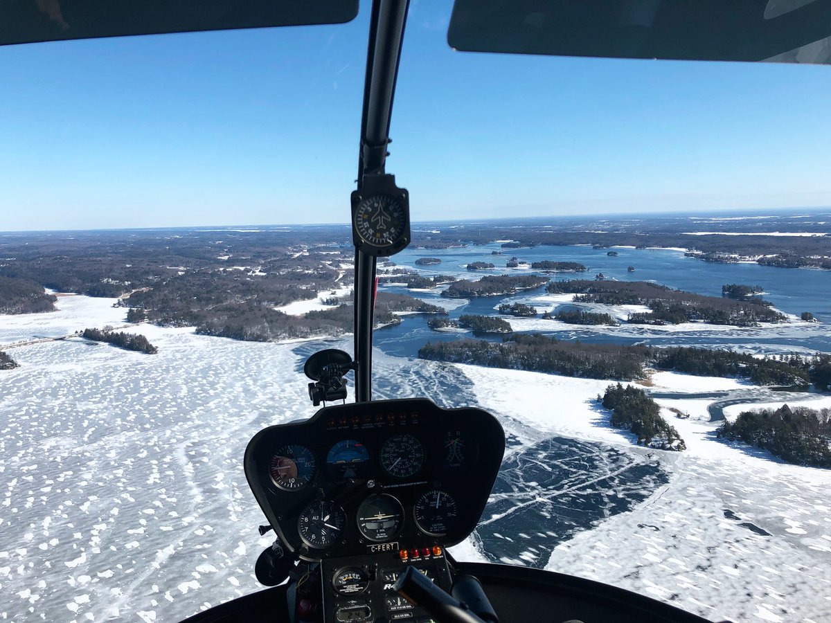 fly1000islands's tweet photo. Who’s calling shotgun on these front seat views? 🙋🏼‍♀️❄️🚁
#1000islands #kouriskopters #gananoque #greatwaterway #1000islandsair #travel #Canada #fly1000islands #ygk #kingston #TravelOntario #helitour #helicopter #stlawrence #DiscoverON  #winter #viewsfromabove #cockpitview https://t.co/mouINFA64u