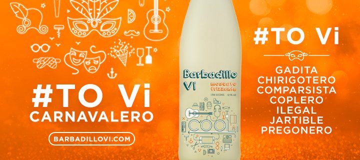 barbadillo's tweet photo. ¿Te imaginas ganar tu peso en frizzante #BarbadilloVi? ¡Participa en nuestro #sorteo! Sube una foto mostrándonos cómo disfrutas del #Carnaval con #BarbadilloVi, añade #ToViCarnavalero y mencionanos.
*Comunicaremos el ganador a partir del 8 de Marzo.
👉https://t.co/R5HSWxtluq https://t.co/ZO5ujS2WoV