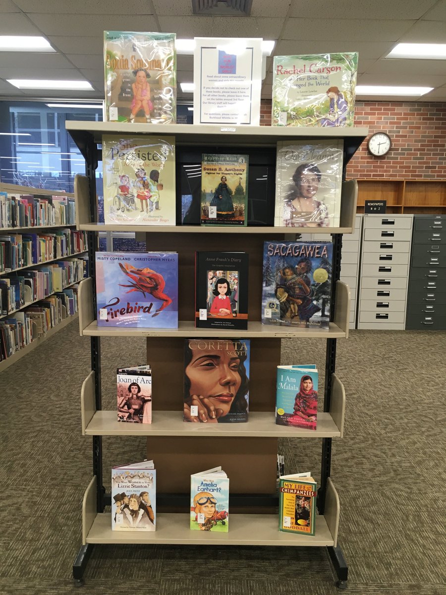 In honor of March being #WomensHistoryMonth, we have a great selection of children's books on display in the Y Collection that feature strong, smart, brave women. Check one out today!