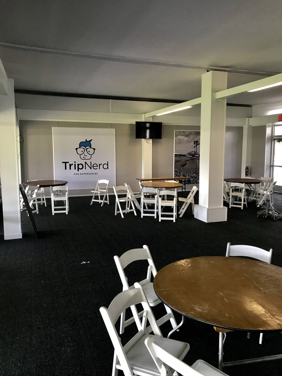 TripNerd's tweet photo. Event prep is getting started.  Our friends at the PGA Tour have started setting up our UNBELIEVABLE "Island Green Suite".  THE PLAYERS Championship starts next week and it's our favorite event!  Jacksonville let's get fired up!!!! #tripnerd #spreadtheNERD https://t.co/TdDoAyW70l