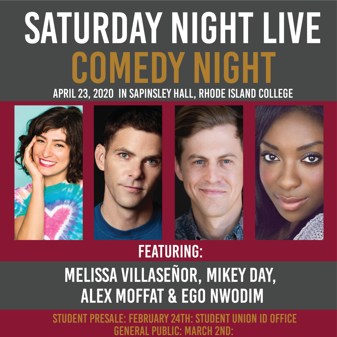 RICGreekLife's tweet photo. Regular sale for the Saturday Night Live Comedy Night begins today!
RIC Students/Faculty/Staff - $10 in the RIC Student ID Office (SU Main Floor)
General Public - $20 at https://t.co/kGpIAsXJRi or the RIC Student ID Office https://t.co/1uRA4SkkAl