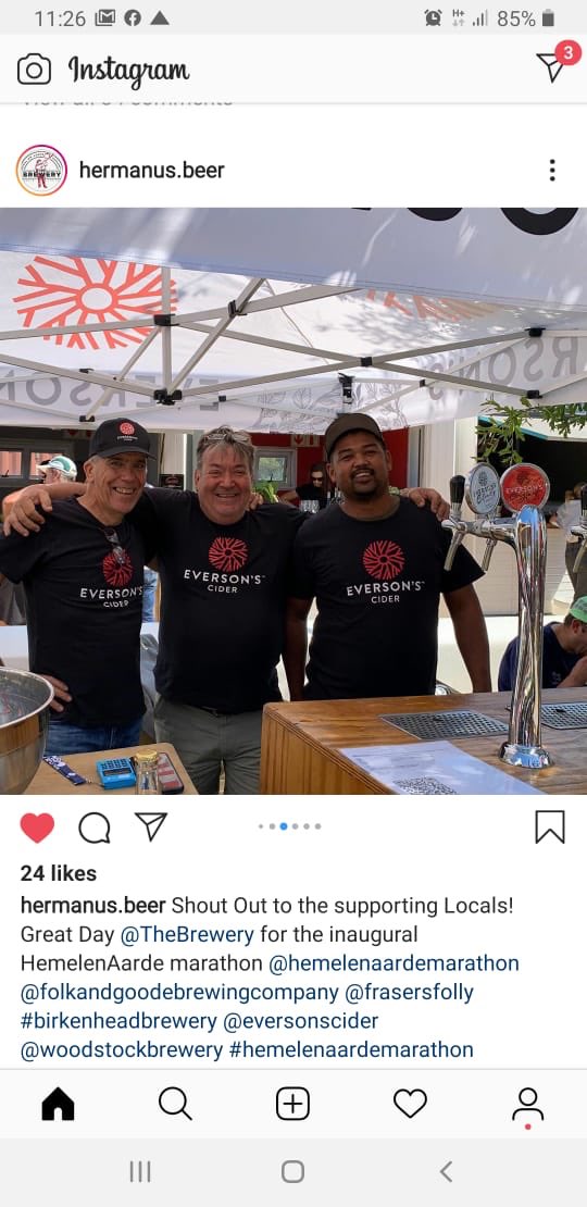 Hemel &amp; Aarde Brewery Hermanus , HemelenAarde Marathon, Everson’s Cider