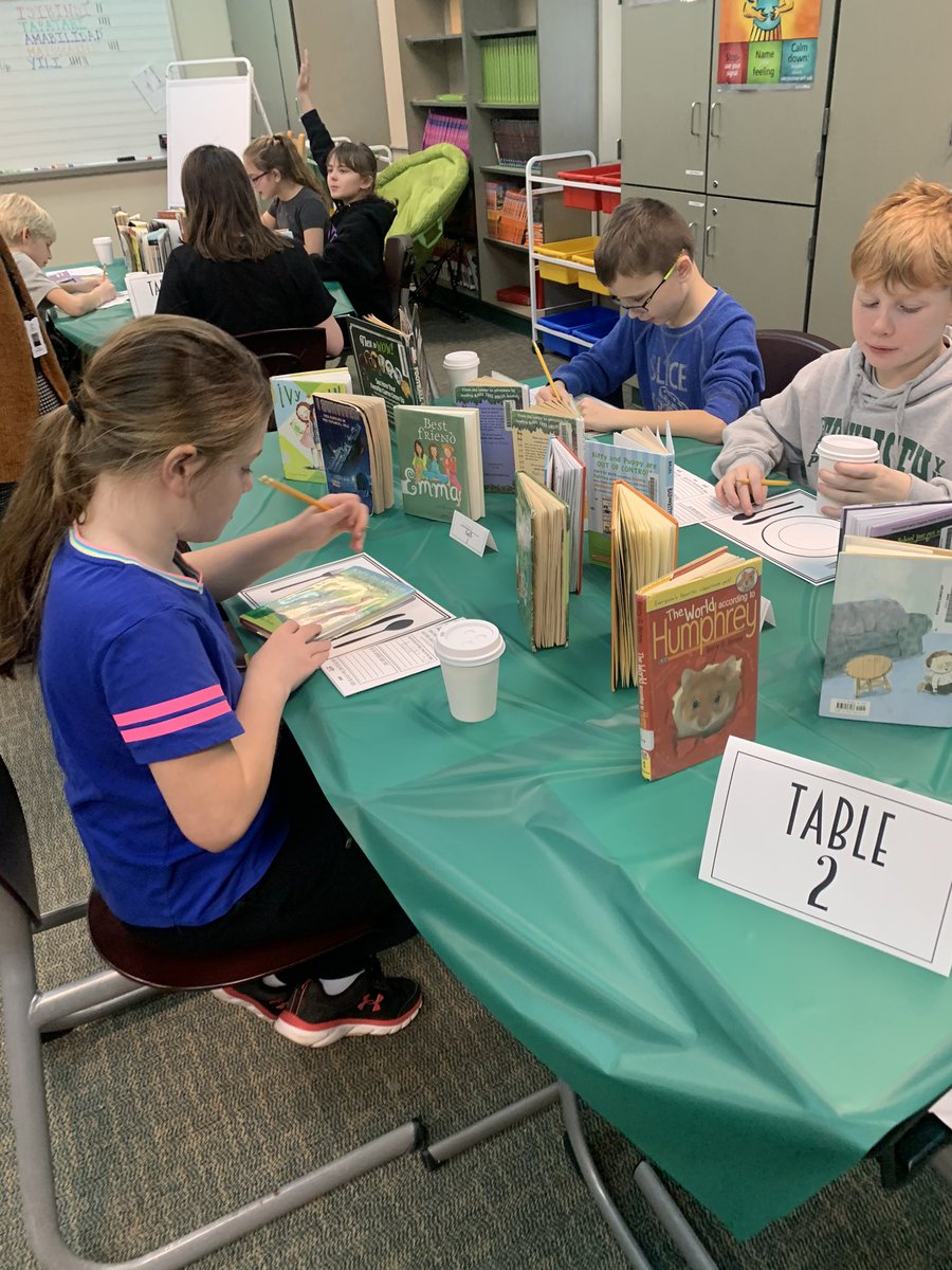 MrsKnuevenSTEM's tweet photo. We are excited to kick off Read Across America Week and our @skyzone reading challenge with a book tasting.  Nothing like warming up this rainy day with some hot chocolate and some good books! @ZCSStonegate https://t.co/bEvAygijgg