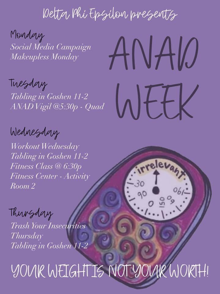 DPhiE_SIUE's tweet photo. Today kicks off the first day of our ANAD (Anorexia Nervousa and Associated Disorders) Week: #MakeuplessMonday 🌟 Upload a picture of you going natural and don’t forget to tag us! @SIUEFSL @siue_phc @SIUE https://t.co/VA8IgImSZP