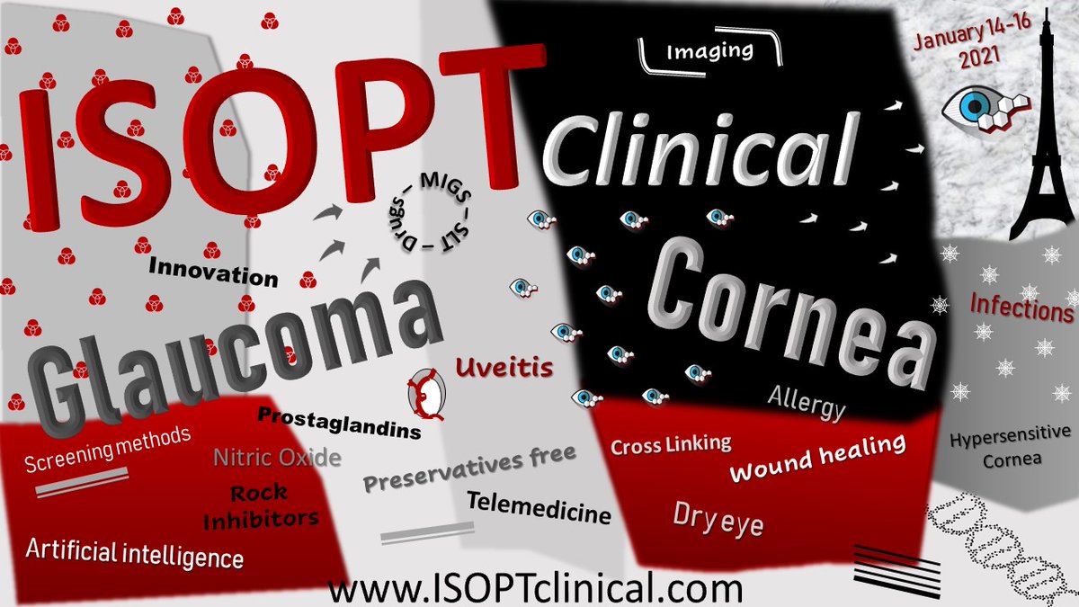 ISOPT_eye's tweet photo. ISOPT Clinical meeting in Paris will focus on Cornea &amp; Glaucoma https://t.co/bjuLf3Cjh0
#glaucoma #cornea #dryeye #treatment #infection #uveitis #imaging #MIGS #drugdevelopment #innovation https://t.co/dizJf1zF6y