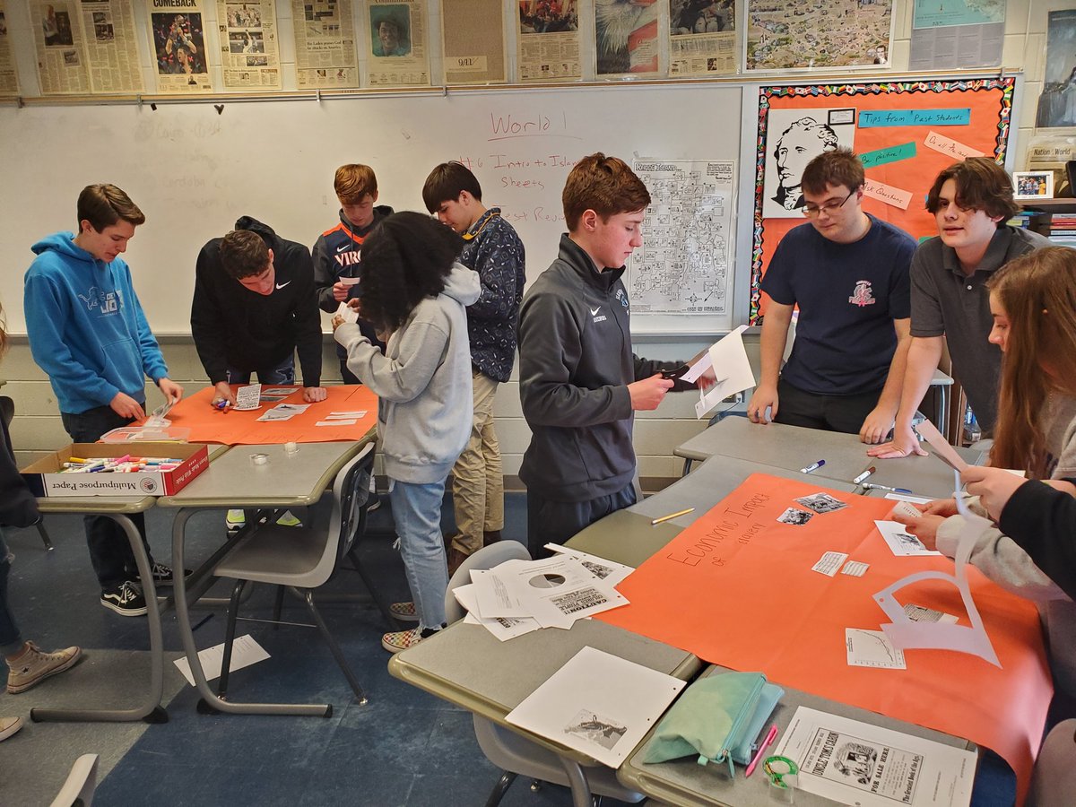 IB juniors working to address the question: to what extent was America slave based society, pre Civil War, by creating a 'crime board' of sorts using a variety of historical sources.