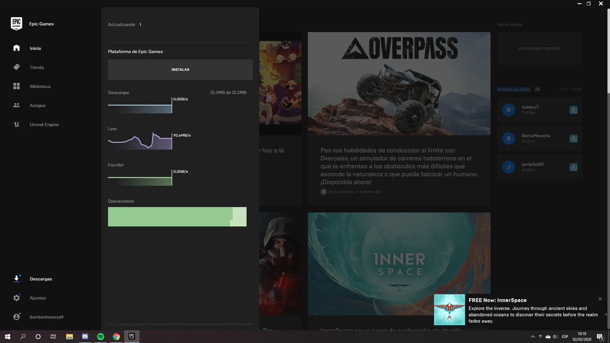 FortniteInfoES9's tweet photo. Hay una actualización en el launcher de Epic Games.

#Fortnite https://t.co/tLLWr21Mmj