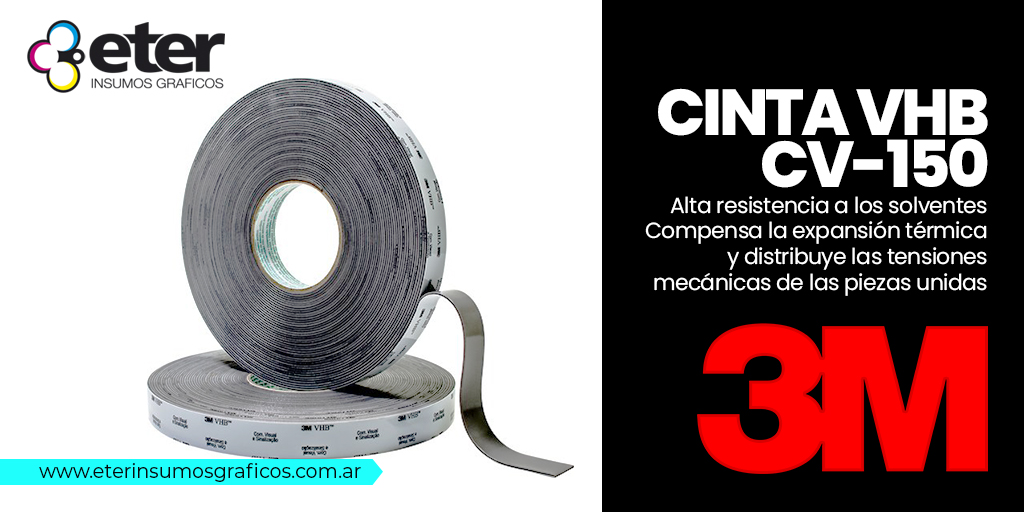 eterinsumos's tweet photo. 3M™ VHB™ Cinta CV-150

Esta cinta es ideal para usar en una variedad de aplicaciones en mercado de comunicación visual, incluidas fachadas comerciales, en paneles compuestos de aluminio (ACM) y señales de tráfico. https://t.co/LeWuu8V0MY