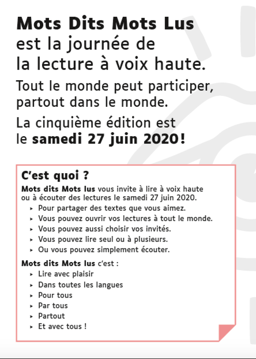 motsditsmotslus's tweet photo. la voici la voilà la plaquette de Mots dits Mots lus 2020 ! 
#falc #lectureàhautevoix #partous #pourtous #avectous #partout 😎😉😊 https://t.co/l97IqE6kNw